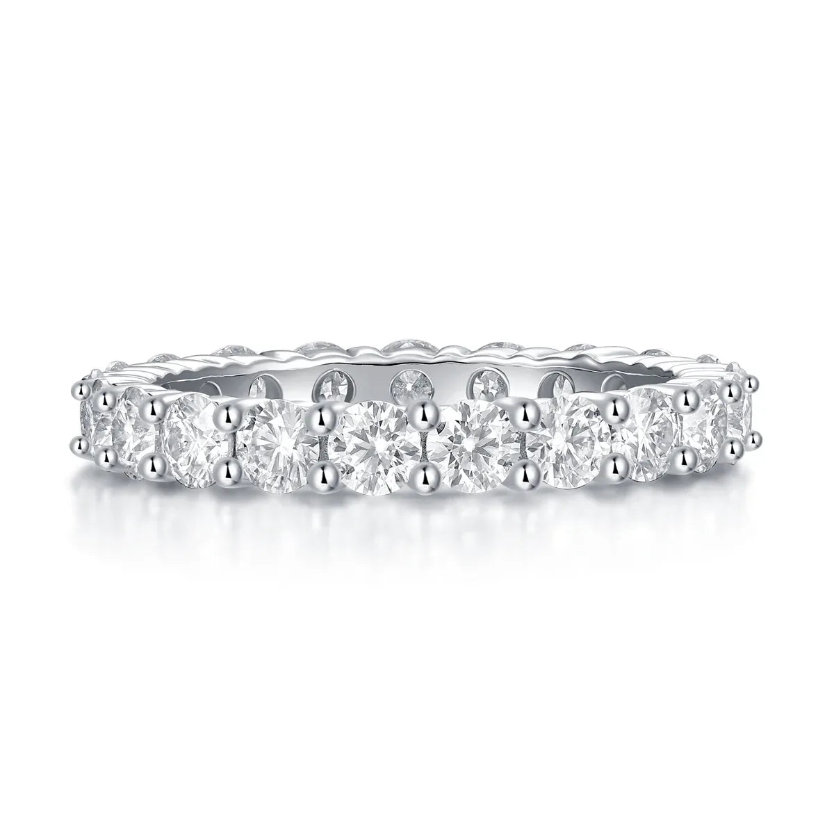A Fleeting Glimpse - A Wedding Ring Set With Top-quality Moissan S925 Silver And Platinum-plated Diamond Can Be Inspected With A Diamond Pen - AURIEVAA