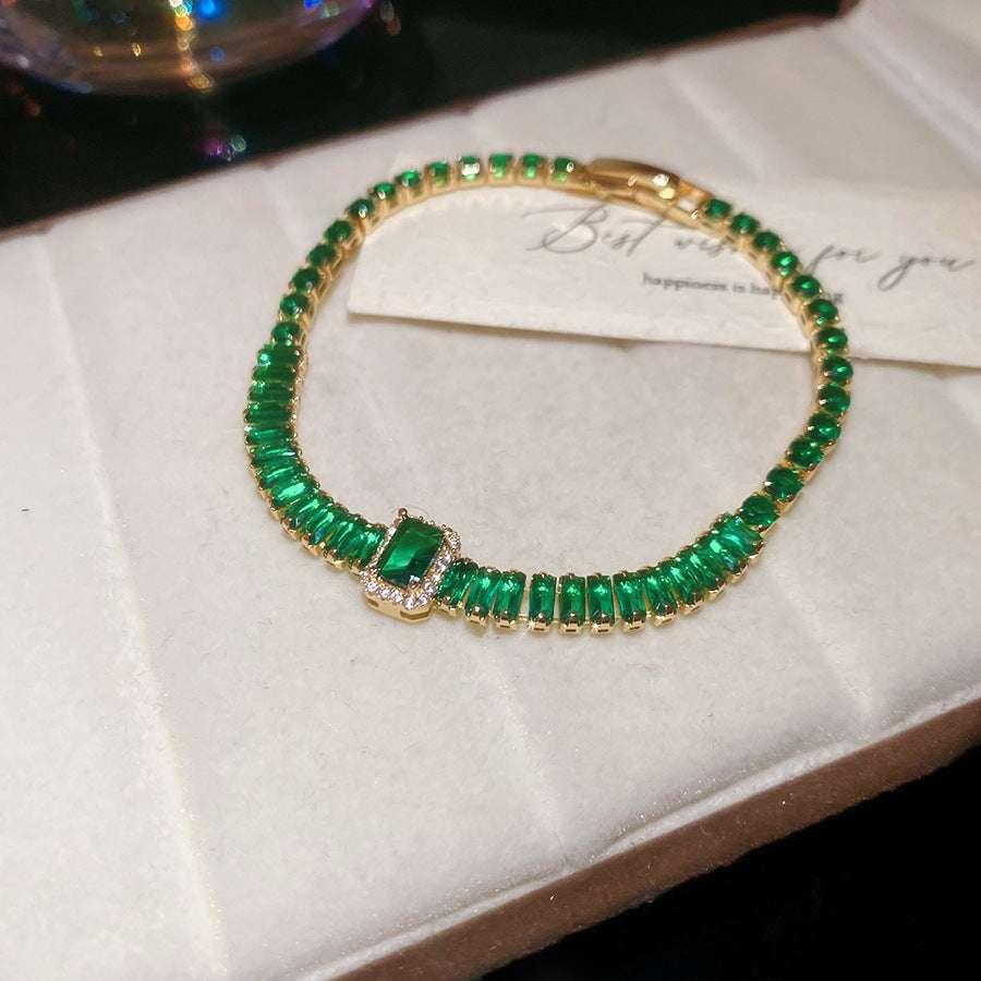 Dopamine Zircon Geometric Clasp Bracelet Delicate Bracelet - AURIEVAA