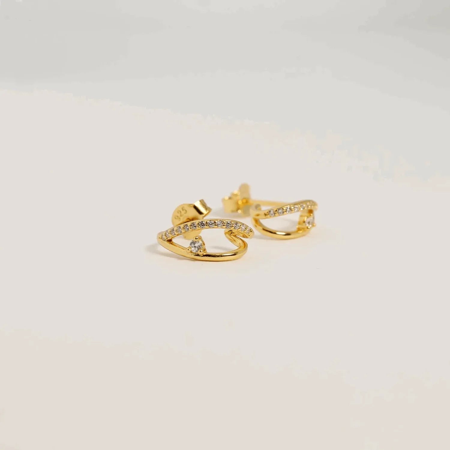 Wishbone Crystal Earrings - AURIEVAA