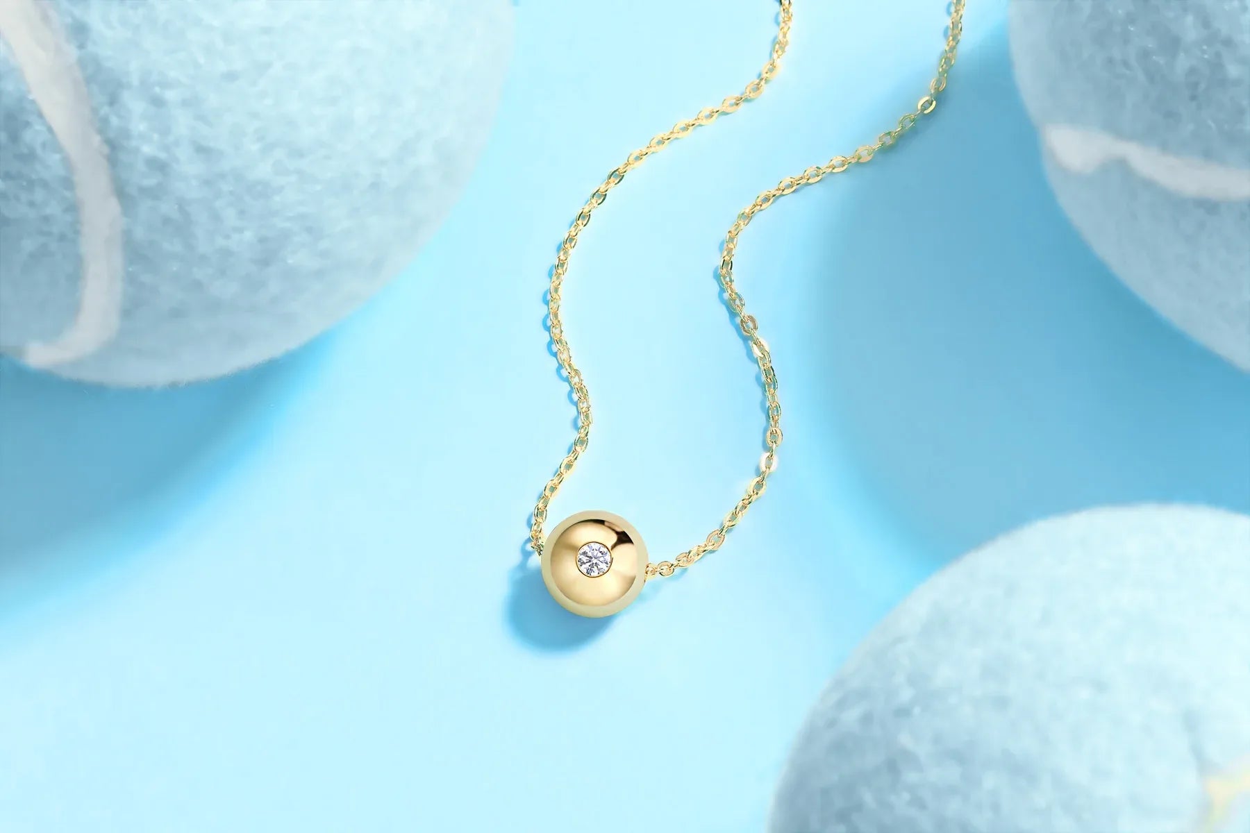 Fortune Circulation Luxury Fashion Diamond Pendant Necklace Set With Mosan Diamond Silver Ornaments - AURIEVAA