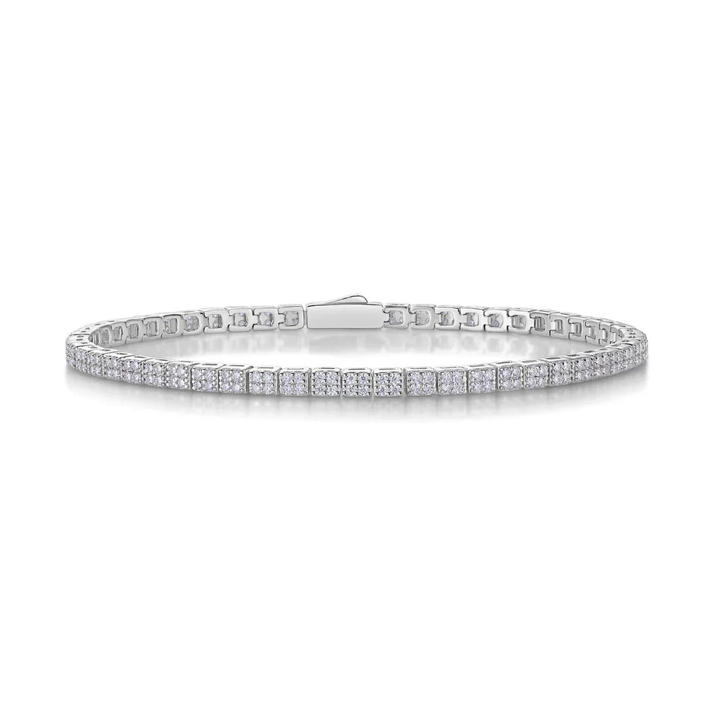 Piano Poet Luxurious Fashion Set Mosan Diamond S925 Silver Bracelet Rivaling Natural Diamonds - AURIEVAA