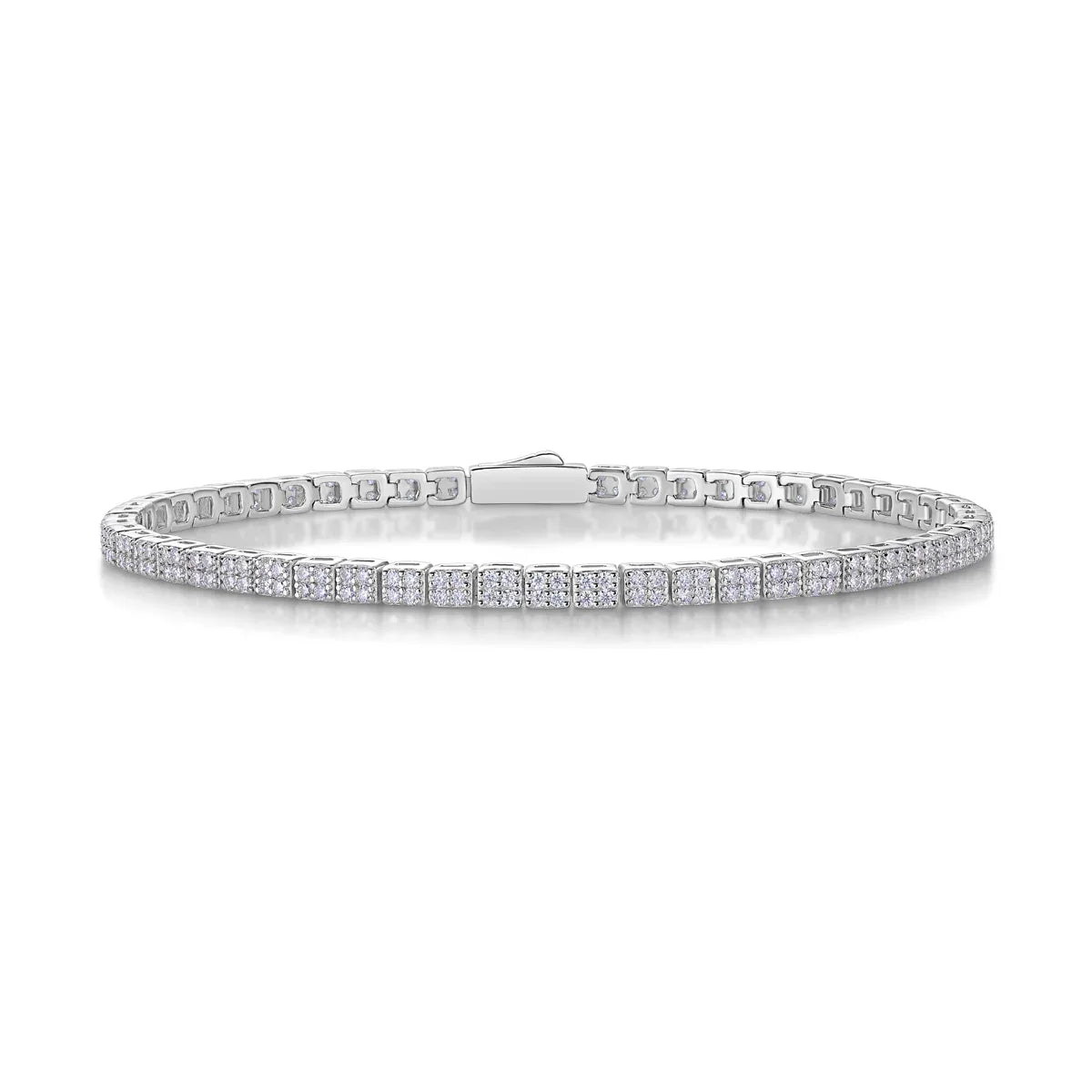 Piano Poet Luxurious Fashion Set Mosan Diamond S925 Silver Bracelet Rivaling Natural Diamonds - AURIEVAA
