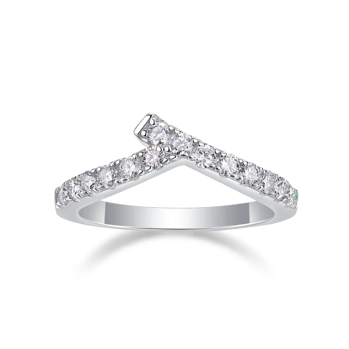 Rush - A Wedding Ring Set With Top-quality Moissanite S925 Silver And Platinum-plated Diamond Can Be Inspected With A Diamond Pen - AURIEVAA