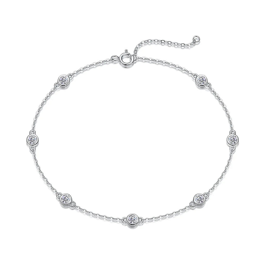 Smart Bubble Luxury Fashion Mossan Diamond S925 Silver Bracelet Comparable To Natural Diamonds - AURIEVAA