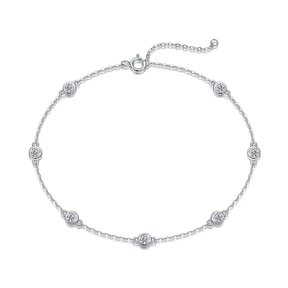 Smart Bubble Luxury Fashion Mossan Diamond S925 Silver Bracelet Comparable To Natural Diamonds - AURIEVAA