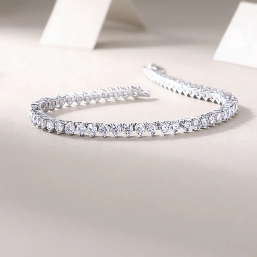 Mark Luxury Fashion Mosan Diamond S925 Silver Bracelet Comparable To Natural Diamonds - AURIEVAA
