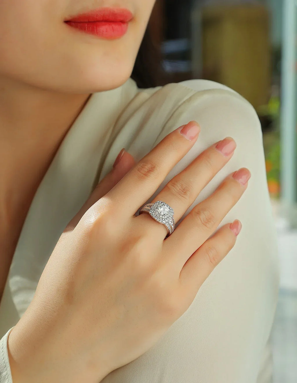 Starry Sky Crown - A Fashionable Jewelry Ring Set With 1-carat Moissan Diamond S925 Sterling Silver And Platinum-plated Diamond - AURIEVAA