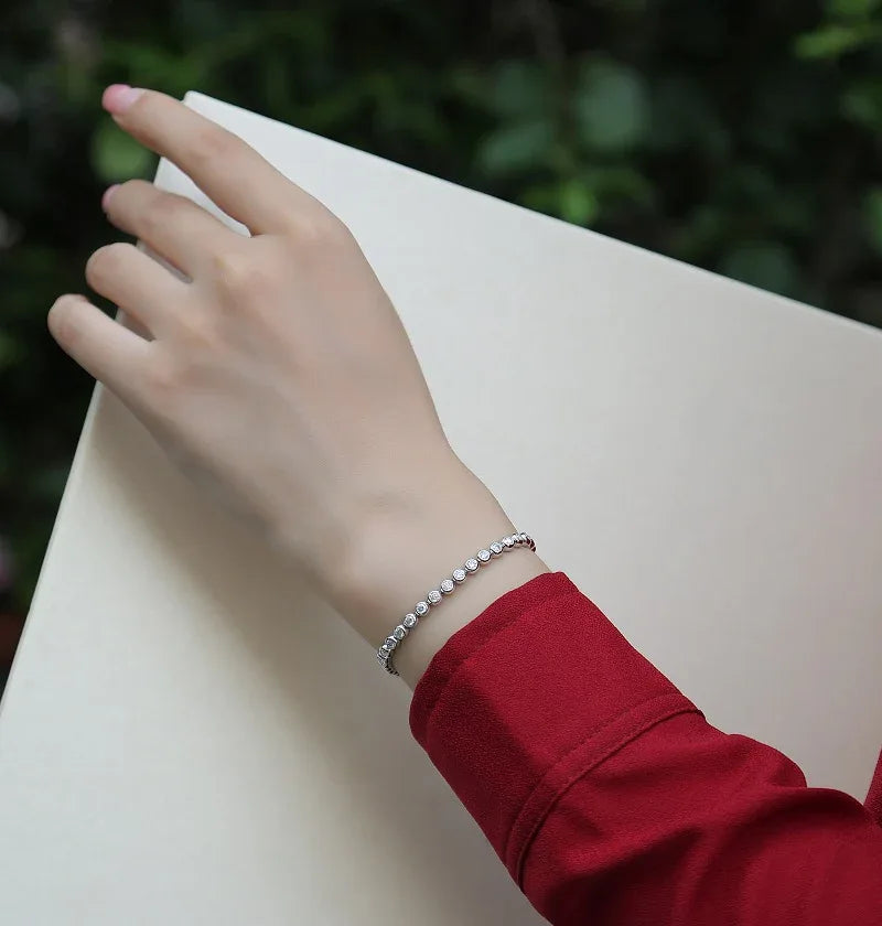 Galaxy Dream Luxury Fashion Mosan Diamond S925 Silver Bracelet - AURIEVAA