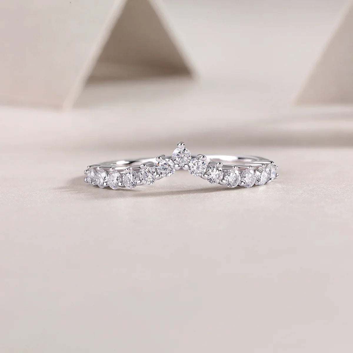 Embrace Yourself - A Wedding Ring Set With Top-quality Moissanite S925 Silver And Platinum-plated Diamond Can Be Tested With A Diamond Pen - AURIEVAA