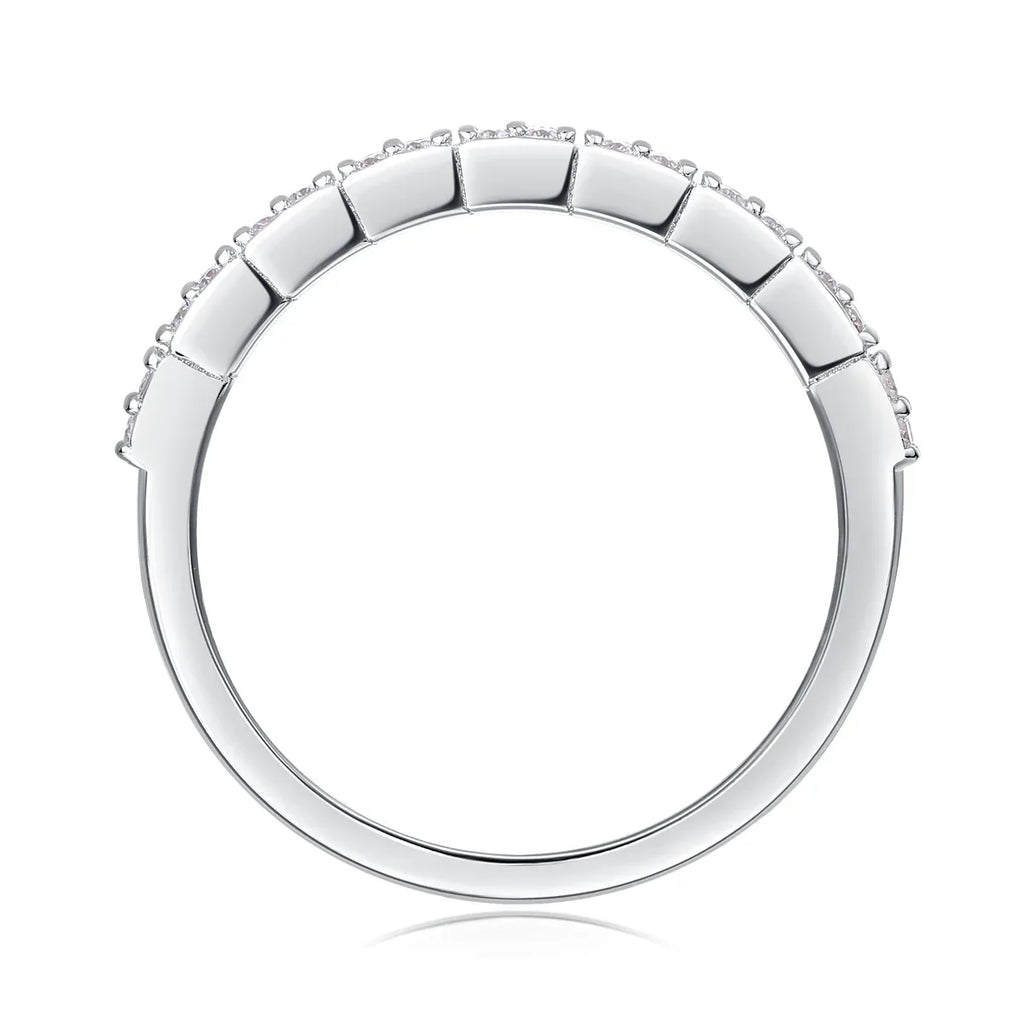 For Love - A Wedding Ring Set With Top-quality Moissanite S925 Silver And Platinum-plated Diamond Can Be Tested With A Diamond Pen. The Ring Is In Gold And Rose Gold - AURIEVAA