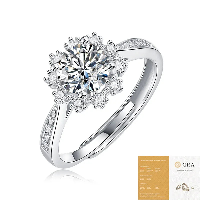 Ring S925 Silver Ice And Snow Female Ring Fashion - AURIEVAA