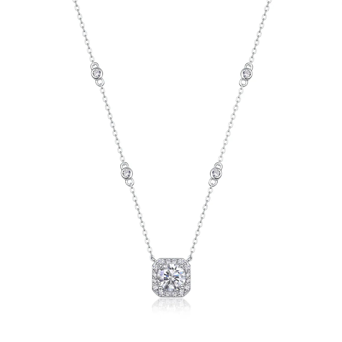 Flower Love - A Fashionable And Luxurious Diamond Jewelry Pendant Set With 1-carat Moissan Diamond S925 Sterling Silver And Platinum Plating - AURIEVAA
