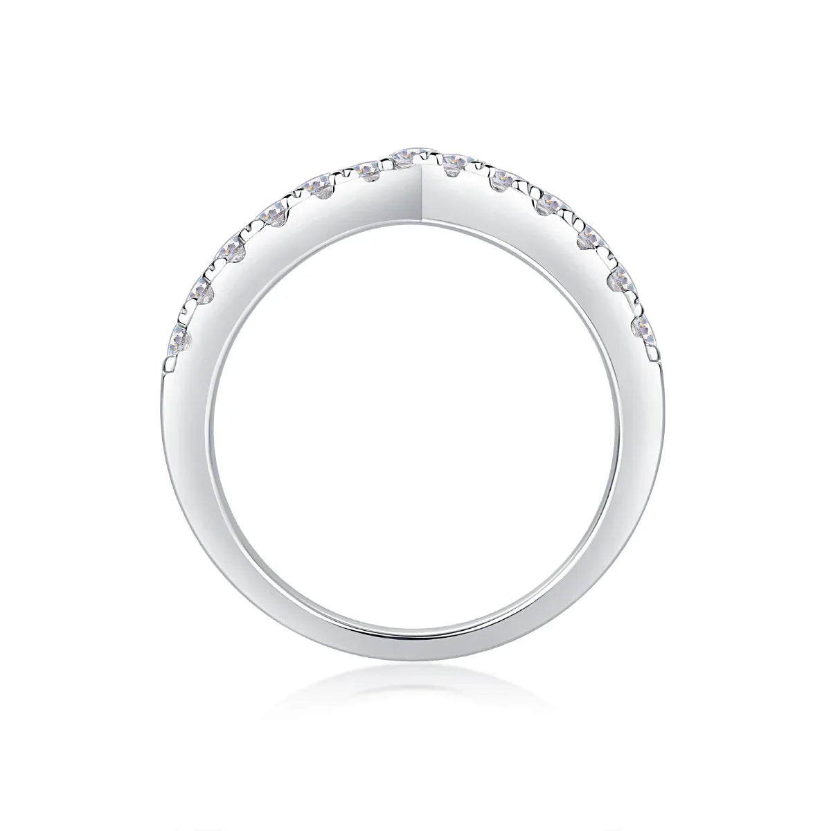 Rush - A Wedding Ring Set With Top-quality Moissanite S925 Silver And Platinum-plated Diamond Can Be Inspected With A Diamond Pen - AURIEVAA