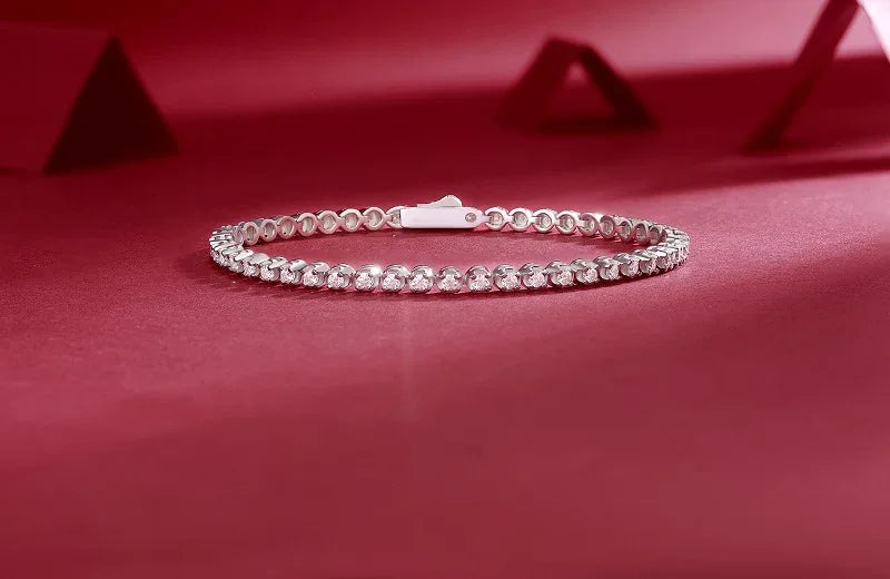 Starlight Luxury Fashion Mosan Diamond S925 Silver Bracelet - AURIEVAA