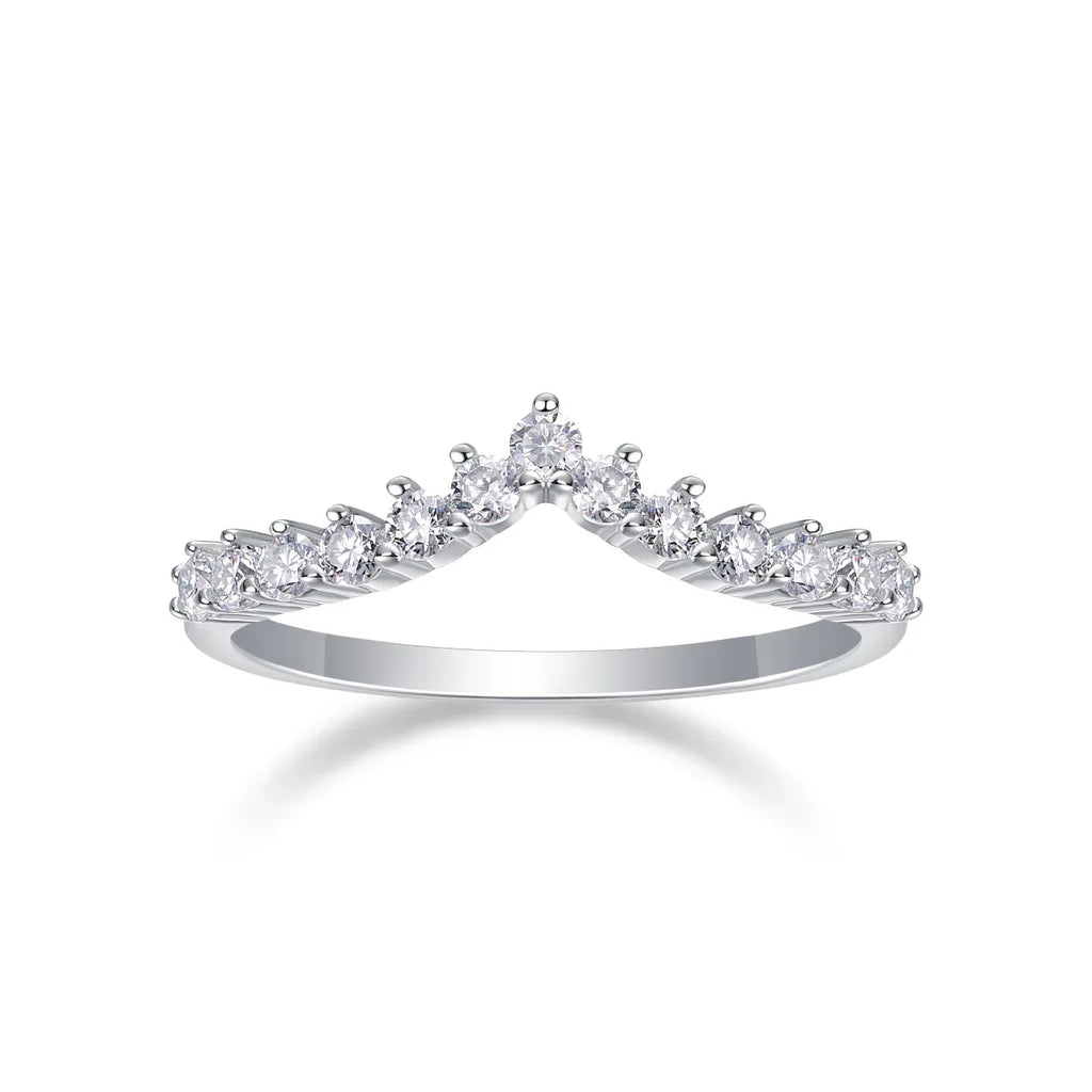 Embrace Yourself - A Wedding Ring Set With Top-quality Moissanite S925 Silver And Platinum-plated Diamond Can Be Tested With A Diamond Pen - AURIEVAA