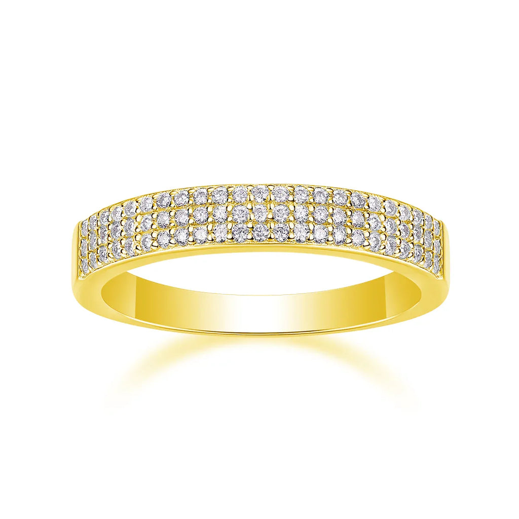 Dancing Gracefully - A Wedding Ring Set With Top-quality Moissanite S925 Silver And Platinum-plated Diamond. The Ring Can Be Tested With A Diamond Pen In Yellow Gold And Rose Gold - AURIEVAA