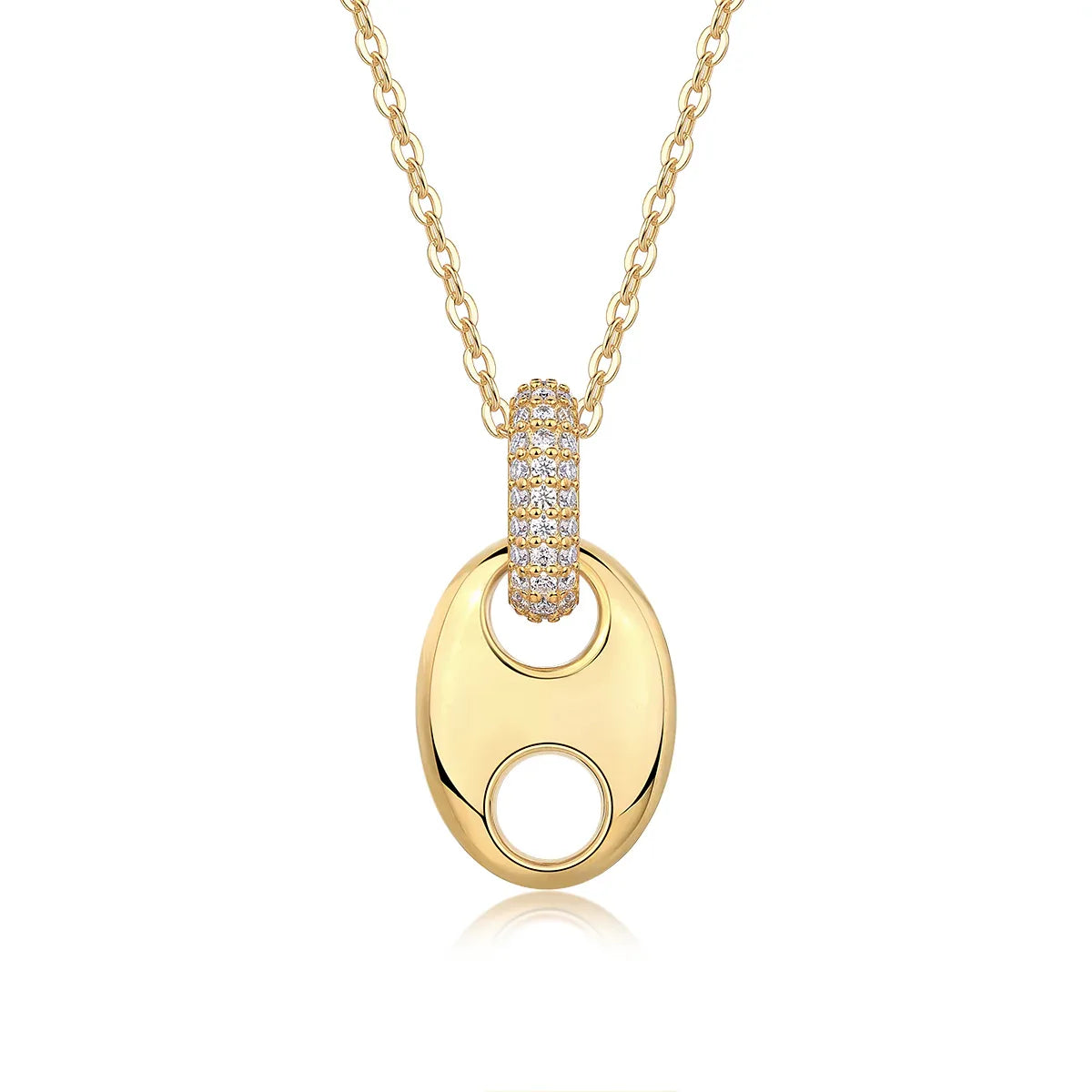 Cloud Roll And Cloud Spread - A Fashionable And Trendy Diamond Pendant Necklace Set With Moissanite S925 Sterling Silver And Gold Plating - AURIEVAA