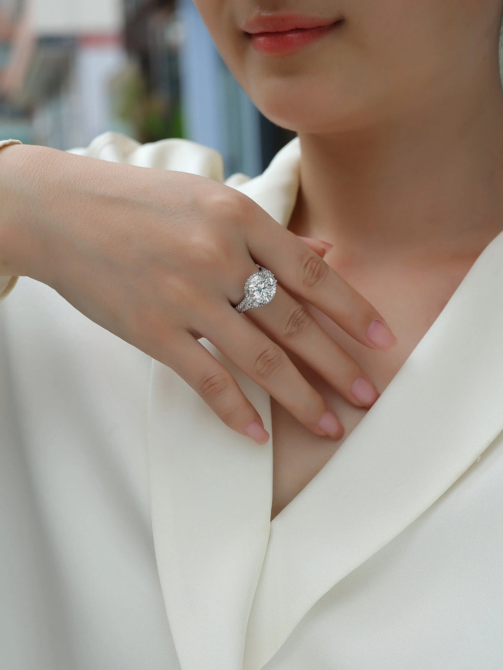 Dance With Youth - A Fashionable And Luxurious Jewelry Accessory Set With 5-carat Moissan Diamond S925 Sterling Silver And Platinum-plated Diamond - AURIEVAA