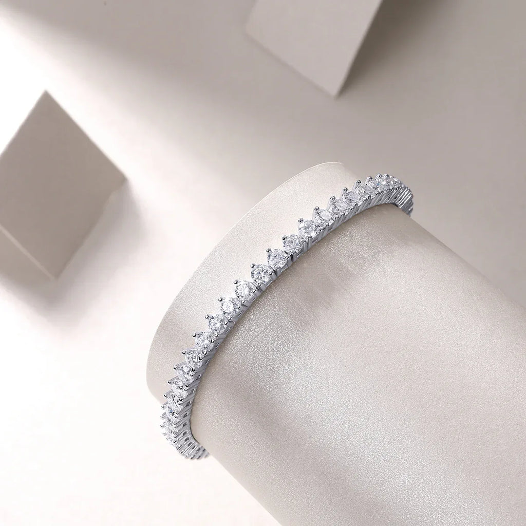 Mark Luxury Fashion Mosan Diamond S925 Silver Bracelet Comparable To Natural Diamonds - AURIEVAA