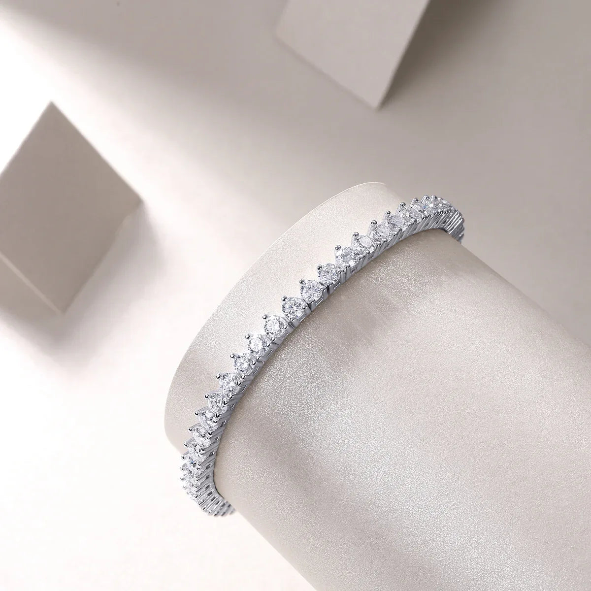 Mark Luxury Fashion Mosan Diamond S925 Silver Bracelet Comparable To Natural Diamonds - AURIEVAA