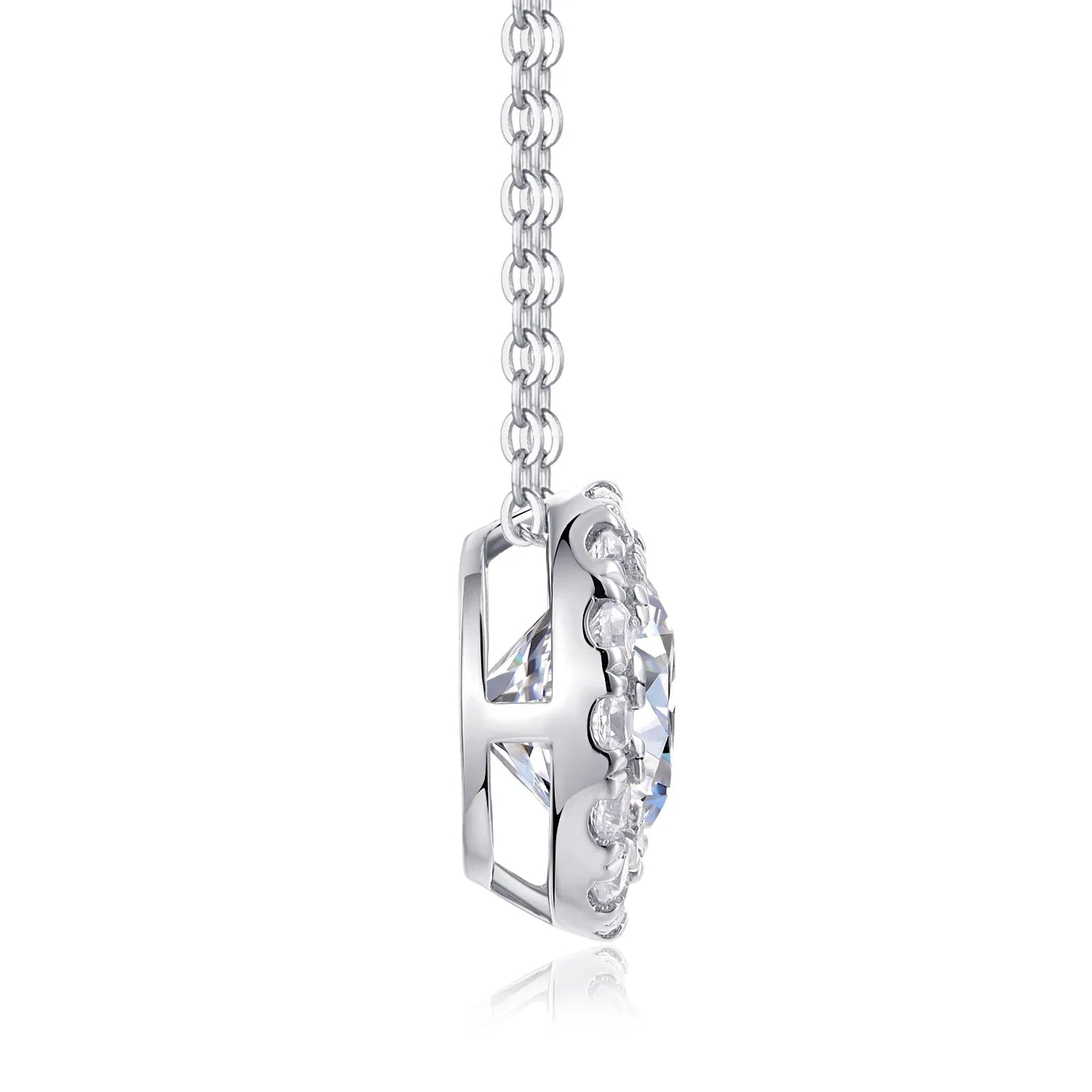 Legend Of The Starry Night - A Fashionable And Luxurious Diamond Jewelry Pendant Set With 2-carat Moissanite S925 Sterling Silver And Platinum Plating - AURIEVAA