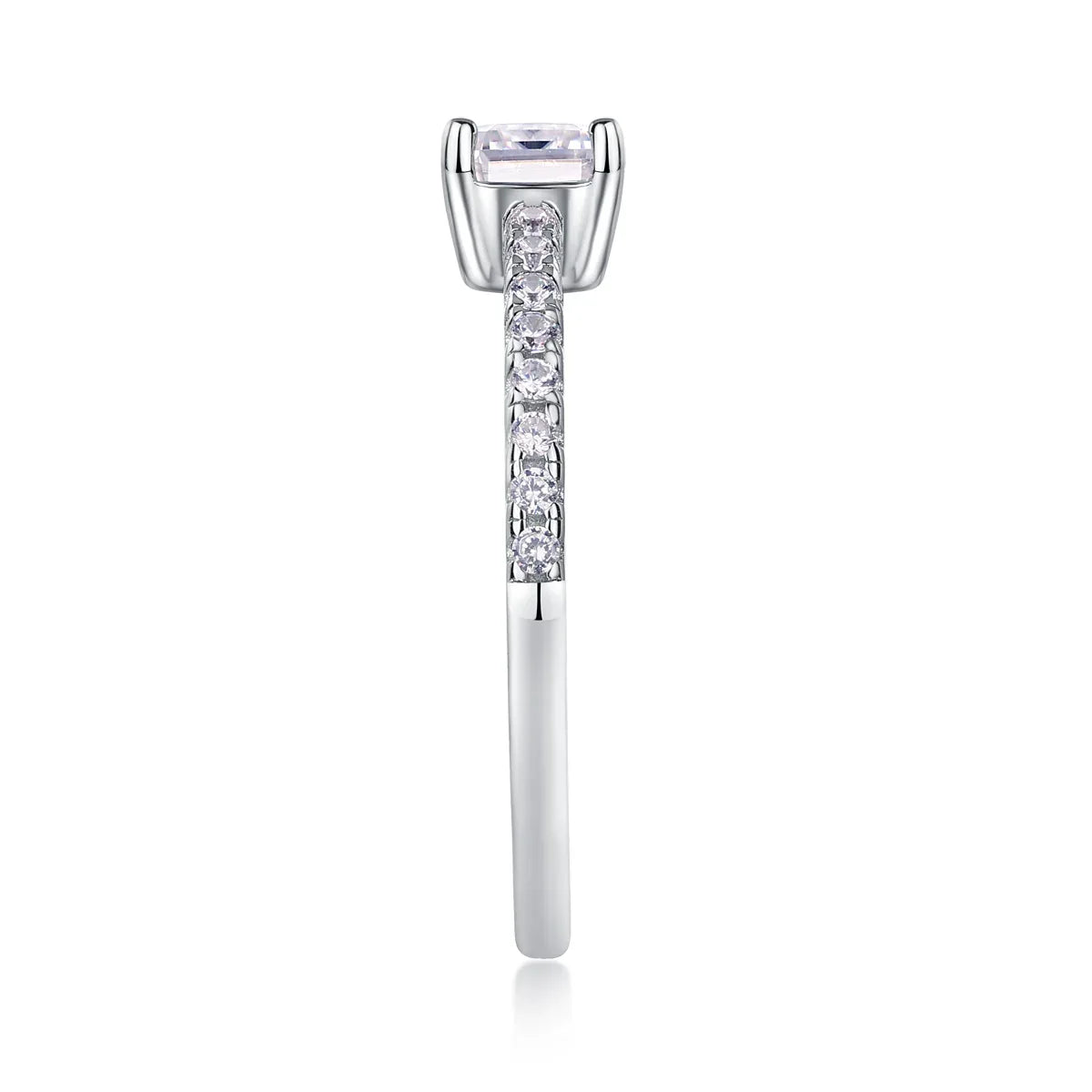 Big City, Small Matters - A Wedding Ring Set With Top-quality Moissanite S925 Silver And Platinum-plated Diamond Can Be Tested With A Diamond Pen. The Ring Is In Yellow Gold And Rose Gold - AURIEVAA