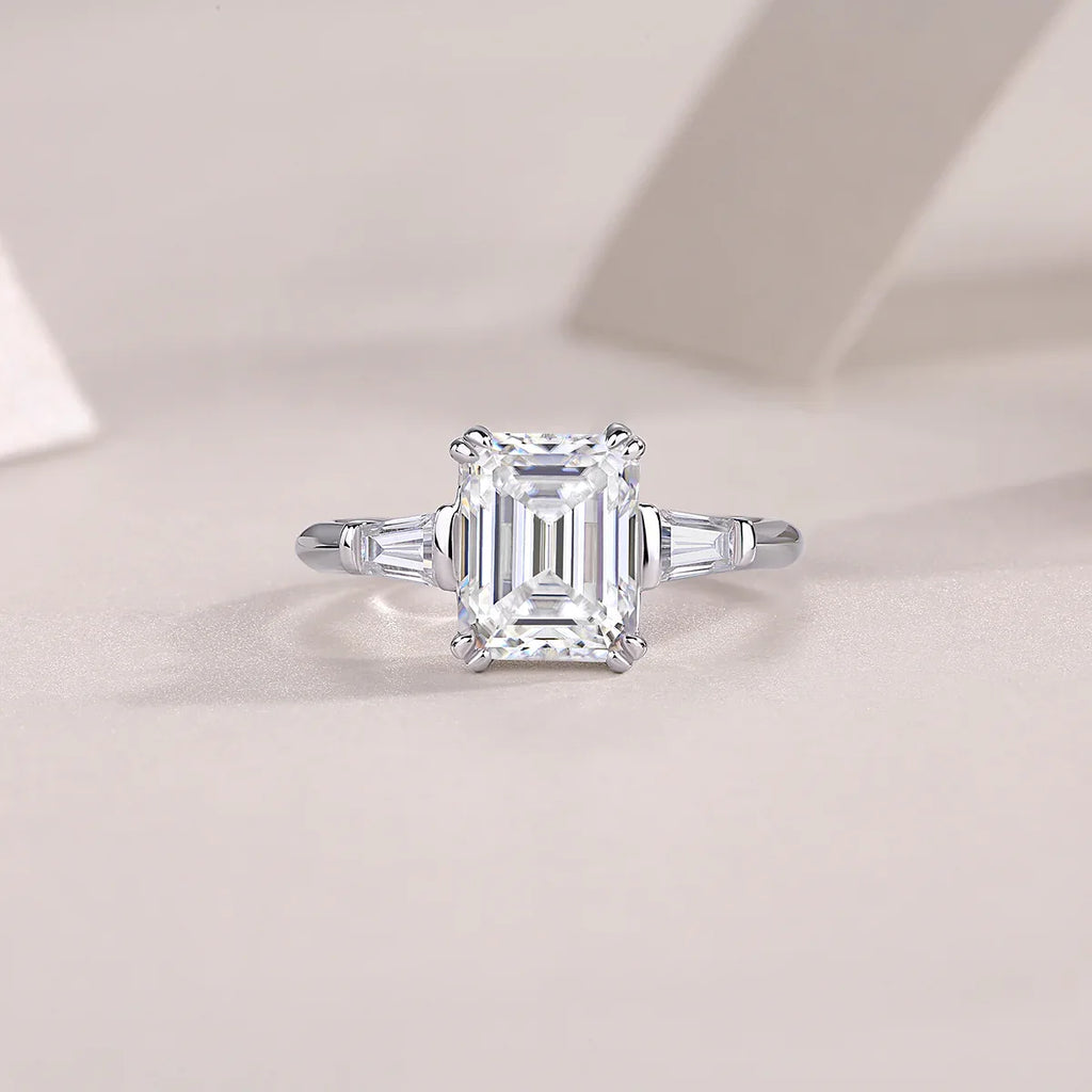 Starry Sky Mirror - A Fashionable Diamond Jewelry Piece Set With Moissanite S925 Sterling Silver And Platinum Diamond Ring - AURIEVAA