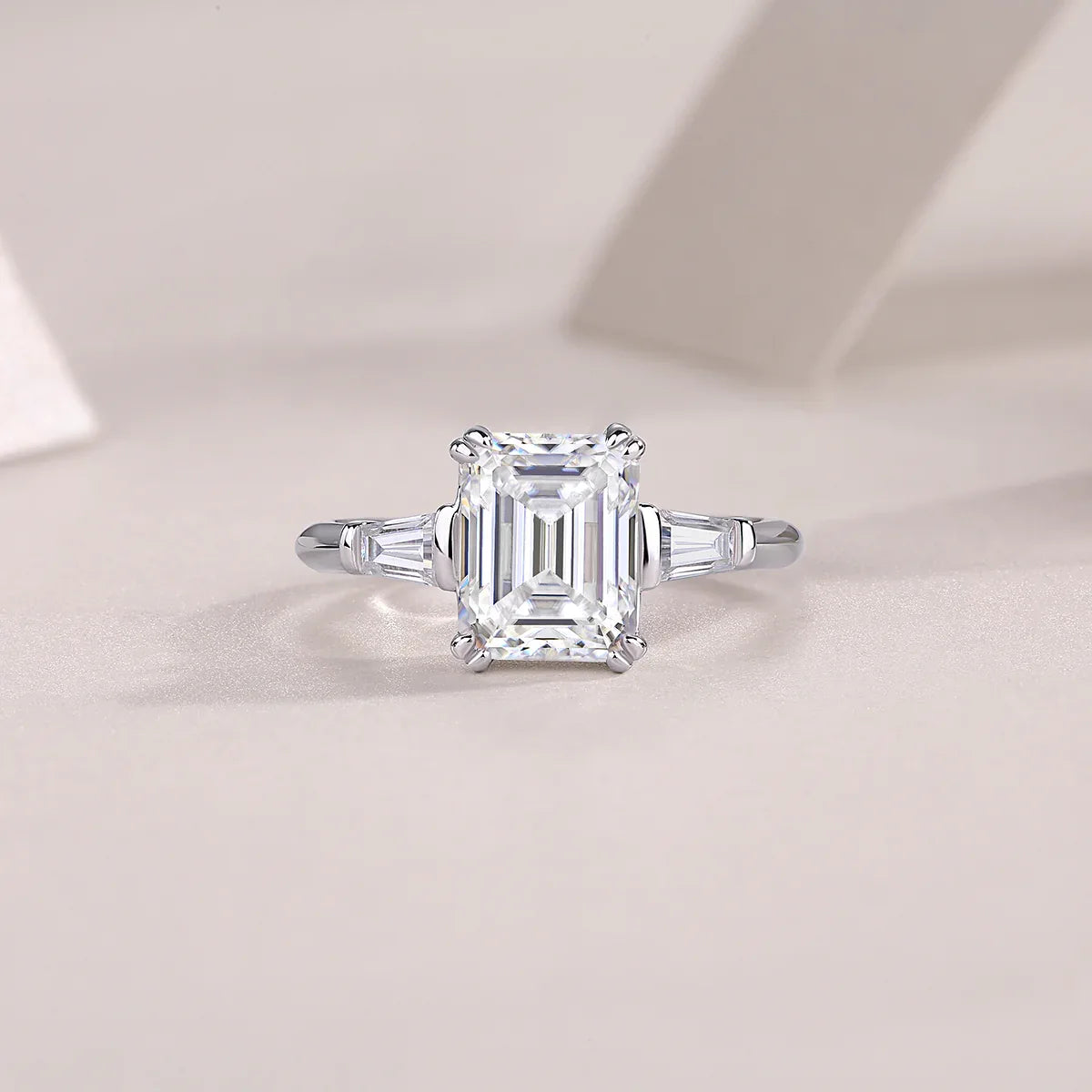 Starry Sky Mirror - A Fashionable Diamond Jewelry Piece Set With Moissanite S925 Sterling Silver And Platinum Diamond Ring - AURIEVAA