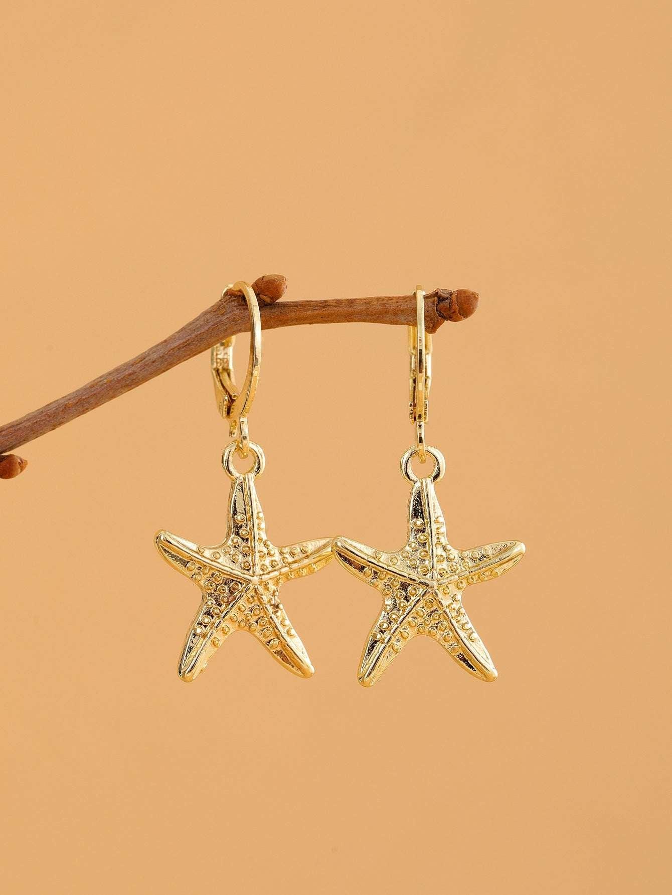 Fashionable And Minimalist Shell Hot Selling Conch Starfish Earrings For Women - AURIEVAA