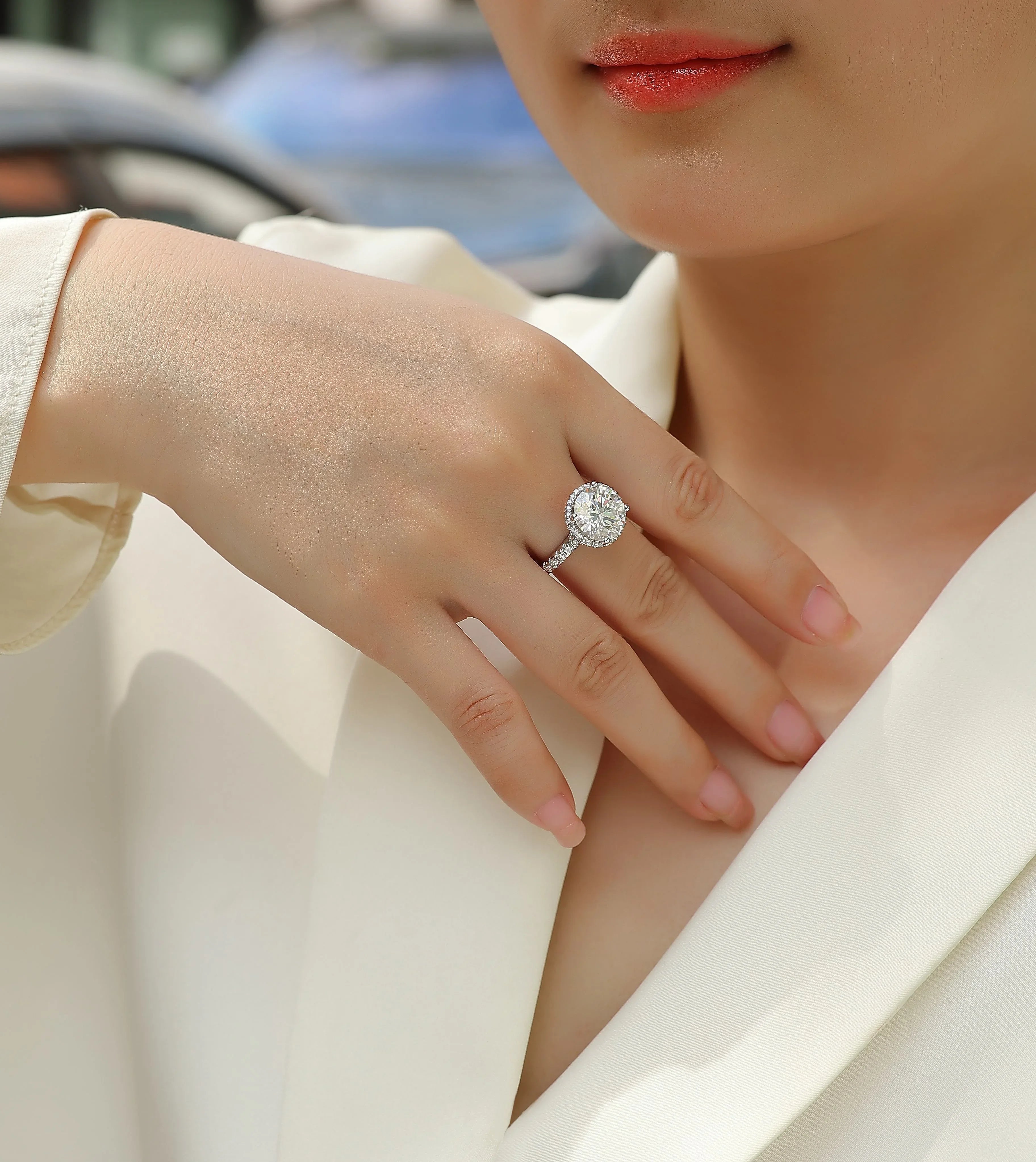 Starry Sky - A Fashionable And Luxurious Jewelry Piece Set With 5-carat Moissan Diamond S925 Sterling Silver And Platinum-plated Diamond - AURIEVAA