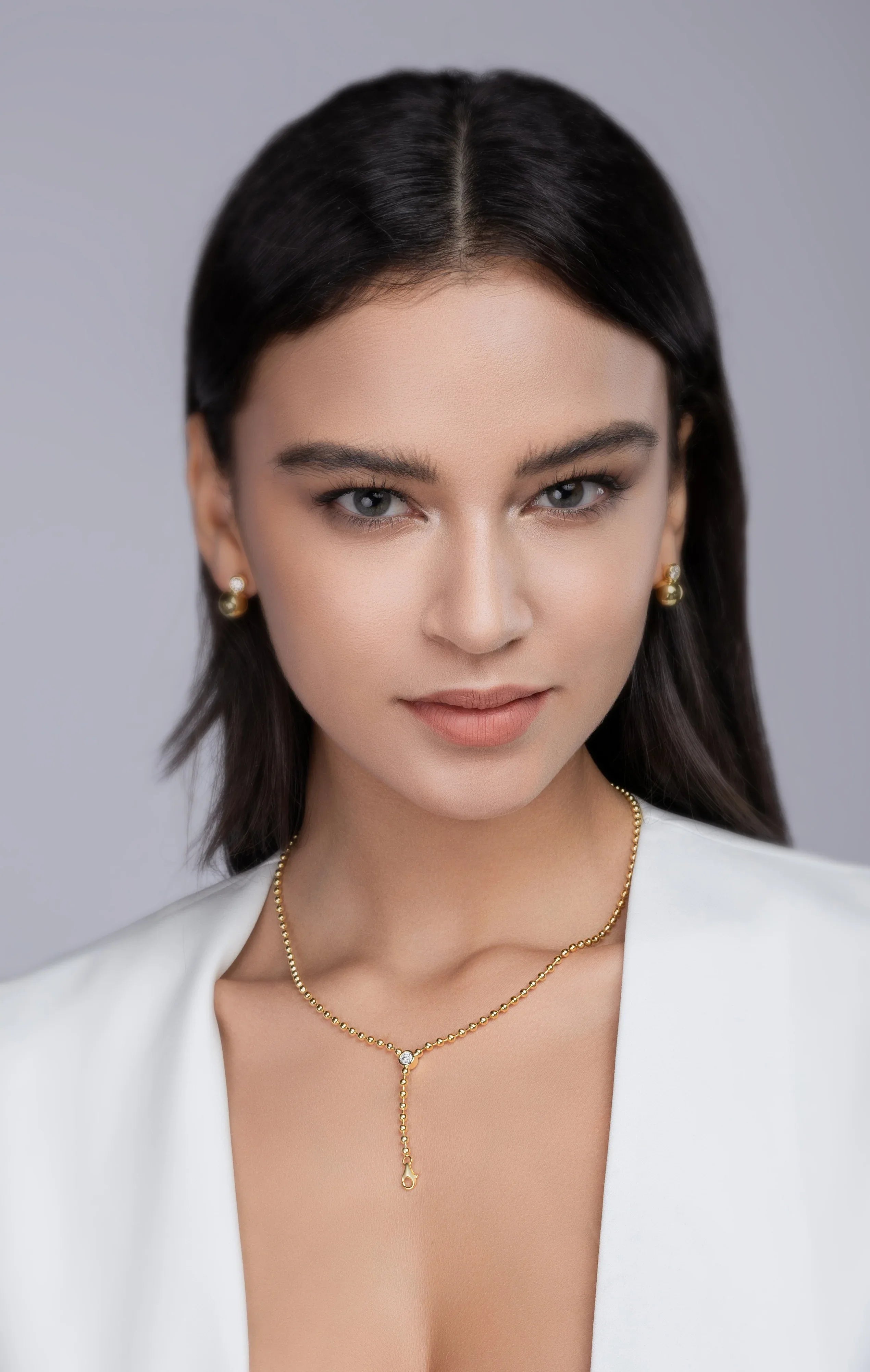 Time Interlaced - A Trendy Diamond Jewelry Necklace Pendant Set With 0.5-carat Moissanite S925 Sterling Silver And Gold Plating - AURIEVAA