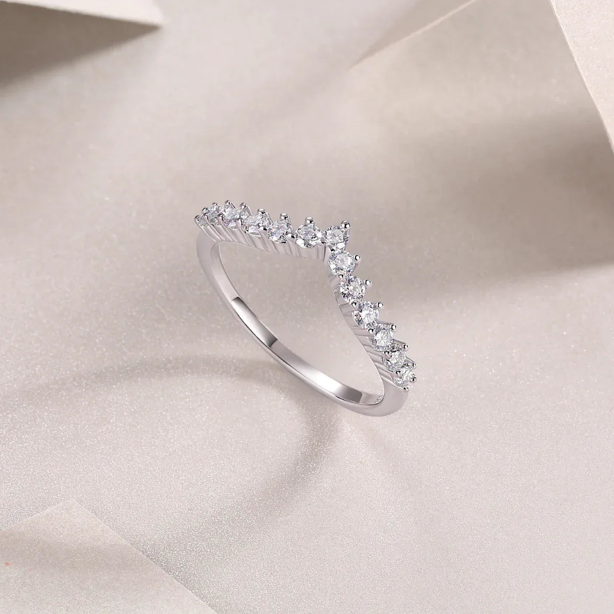 Embrace Yourself - A Wedding Ring Set With Top-quality Moissanite S925 Silver And Platinum-plated Diamond Can Be Tested With A Diamond Pen - AURIEVAA