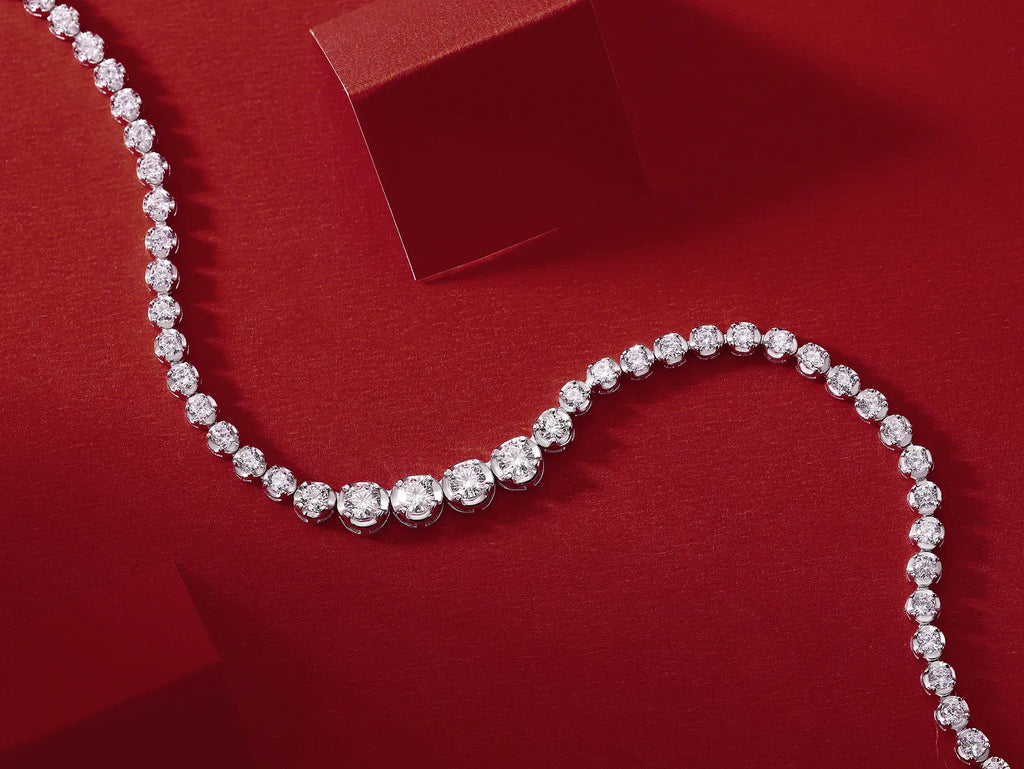 In The Name Of Light Luxurious Fashion Diamond Pendant Necklace Set With Mosan Diamond Silver Ornaments - AURIEVAA