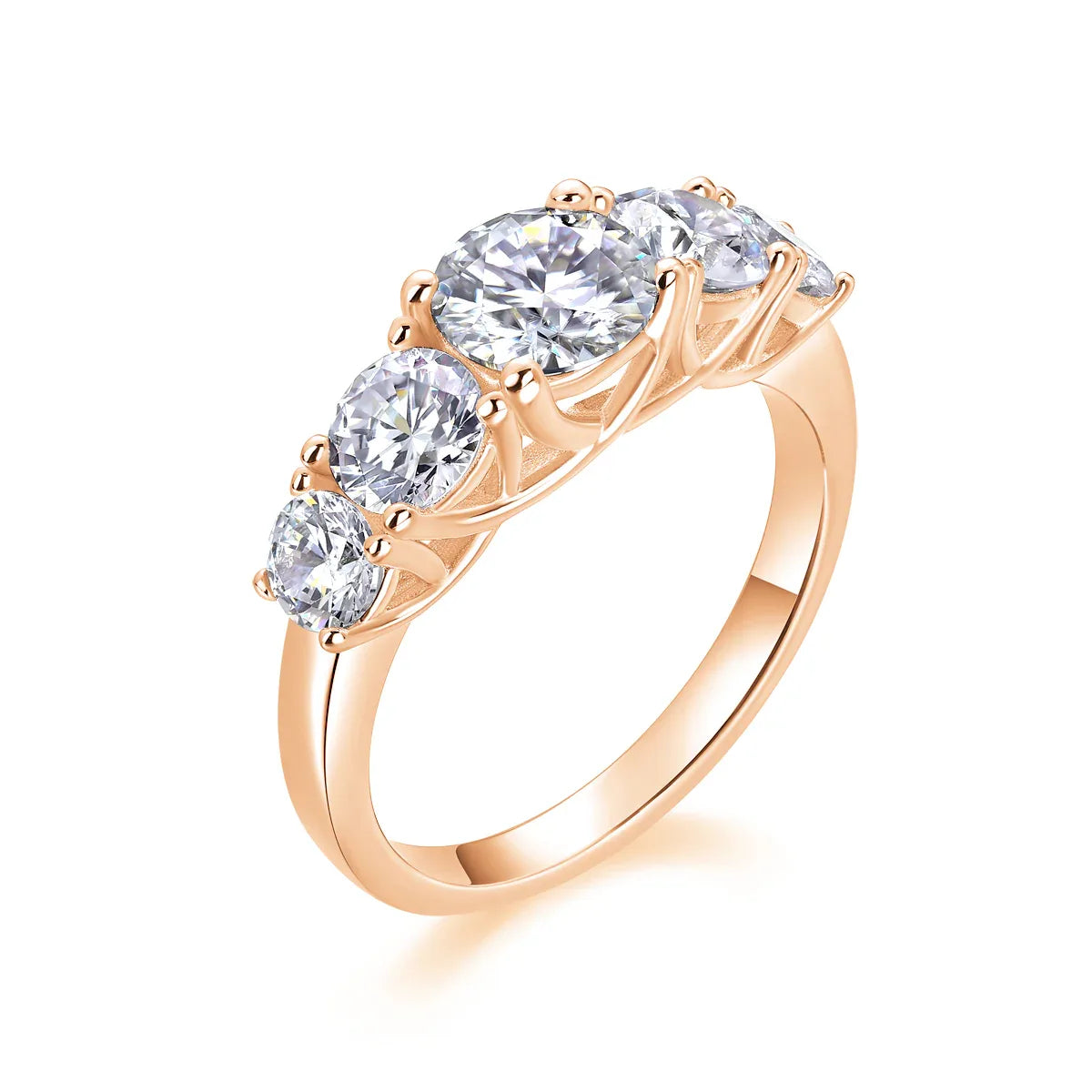 Deep Affection - Set With 1-carat Top-quality Moissanite S925 Silver And Platinum-plated Diamond Wedding Ring. The Ring Can Be Tested With A Diamond Pen In Gold And Rose Gold - AURIEVAA