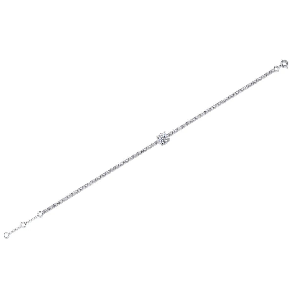 Dawn Luxury Fashion Mossan Diamond S925 Silver Bracelet - AURIEVAA