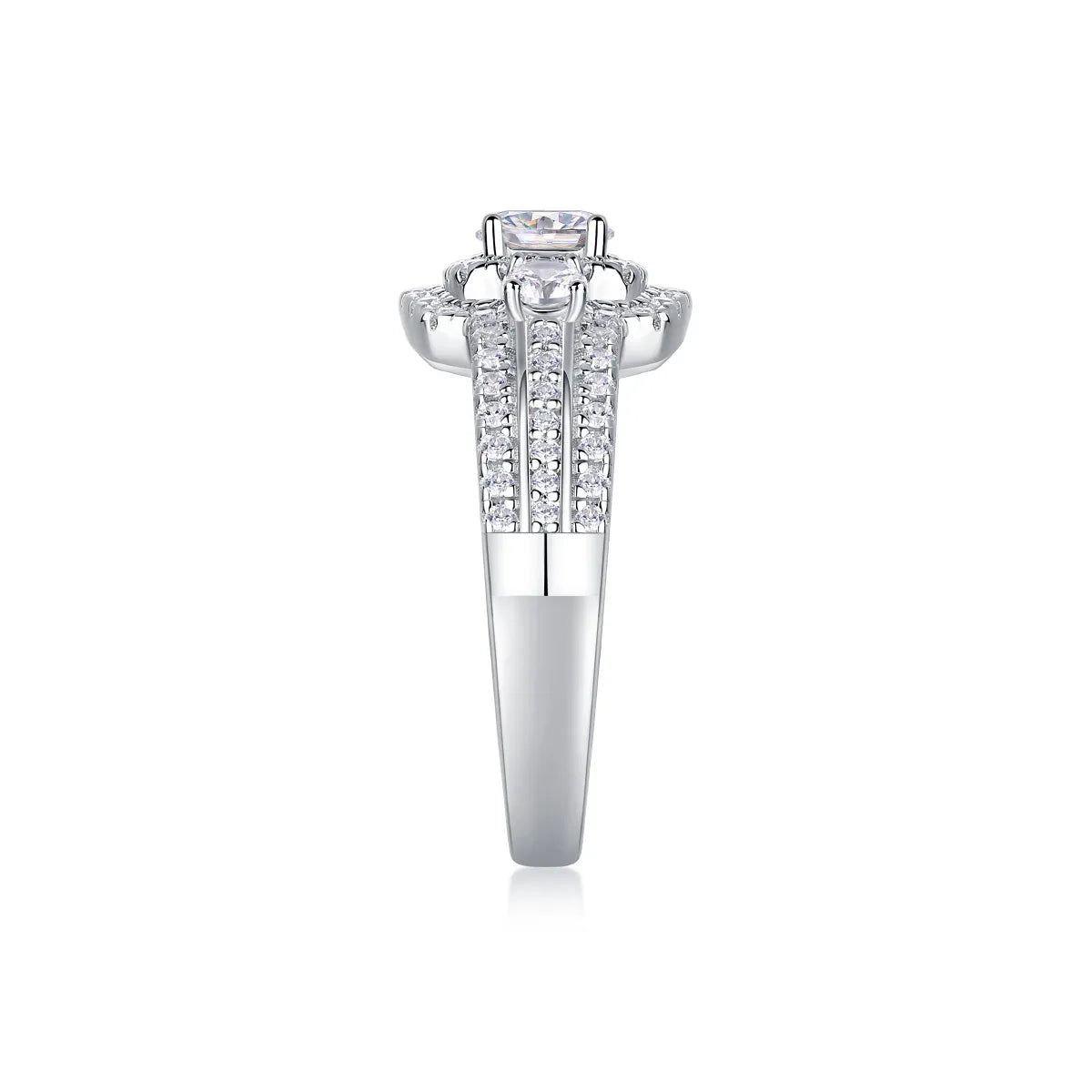 Afternoon Gobi - A Wedding Ring Set With 0.5-carat Top-quality Moissanite S925 Silver And Gold-plated Diamond Can Be Inspected With A Diamond Pen - AURIEVAA