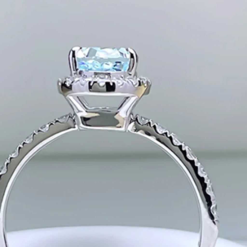 1.5 Carat Fresh Navy Blue Treasure Ring, Light Luxury And Niche - AURIEVAA