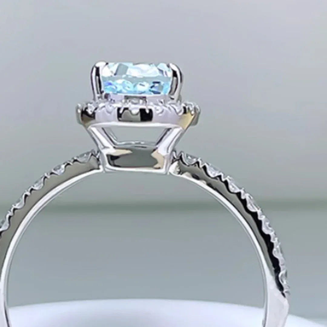 1.5 Carat Fresh Navy Blue Treasure Ring, Light Luxury And Niche - AURIEVAA