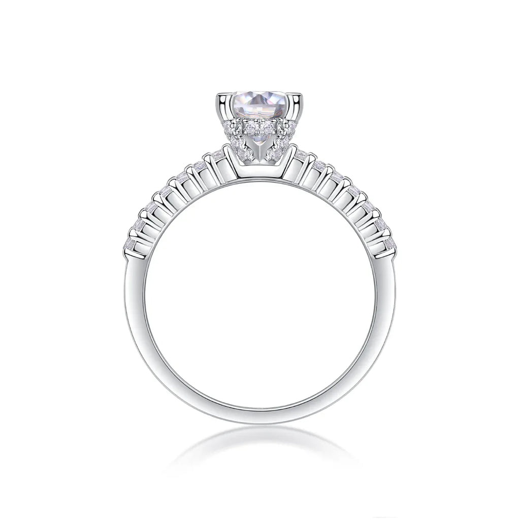 Arrange Large Diamond Rings, Wedding Rings, Luxury Fashion Set Moissanite Silver Rings - AURIEVAA