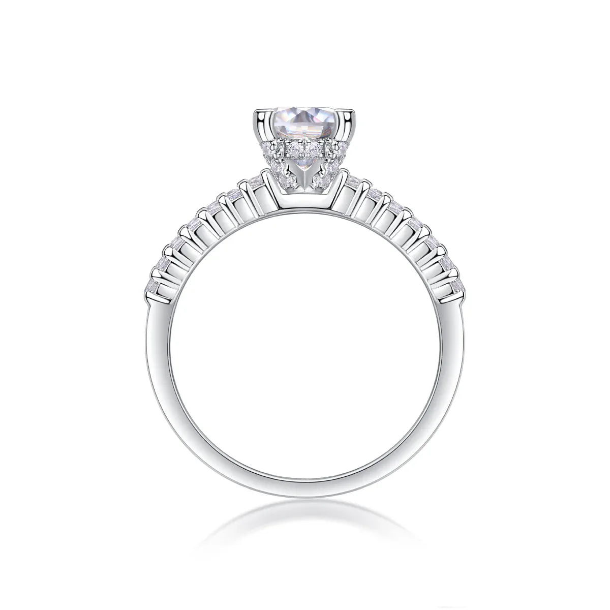 Arrange Large Diamond Rings, Wedding Rings, Luxury Fashion Set Moissanite Silver Rings - AURIEVAA