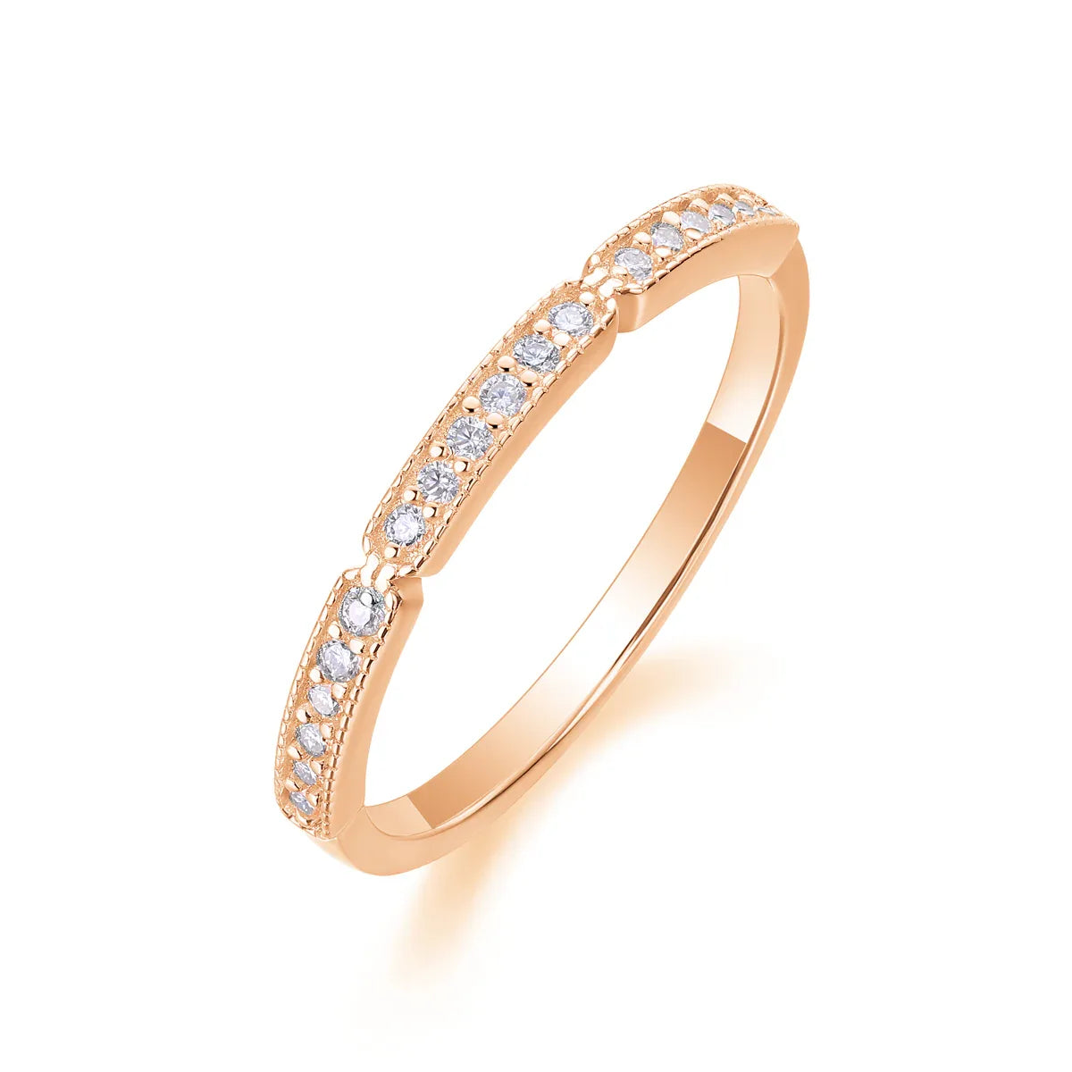 Youth - Set With Top-quality Moissanite S925 Silver And Platinum-plated Diamond Wedding Ring. The Ring Can Be Tested With A Diamond Pen In Gold And Rose Gold - AURIEVAA