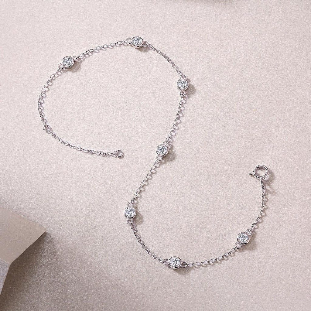 Smart Bubble Luxury Fashion Mossan Diamond S925 Silver Bracelet Comparable To Natural Diamonds - AURIEVAA