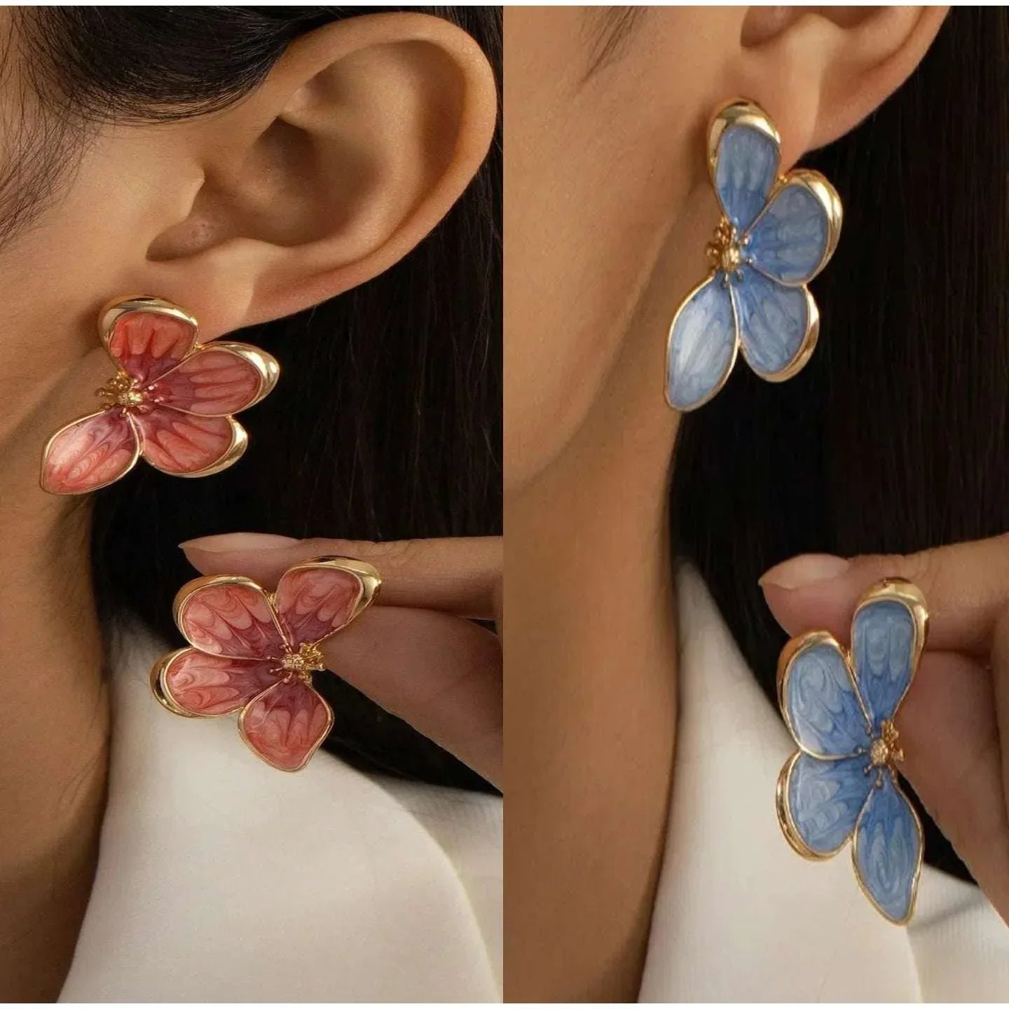 Exquisite Three-dimensional Flower Earrings Fashionable And Luxurious - AURIEVAA