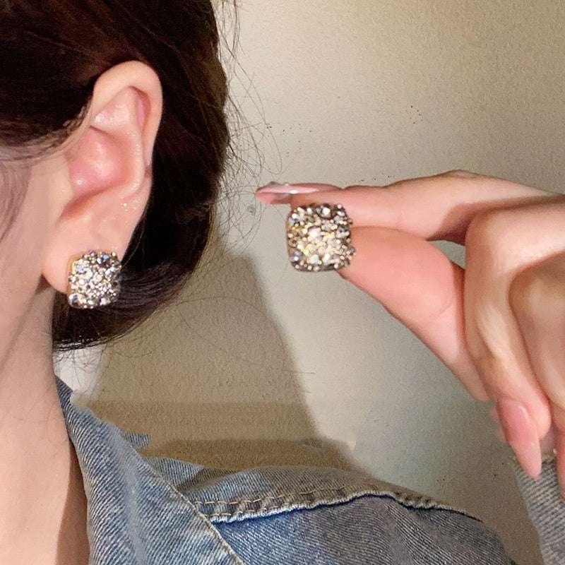 Black Full Diamond Micro Inlaid Zircon Square Suit - AURIEVAA