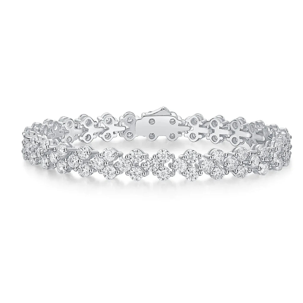 Kanong Luxury Fashion Mossan Diamond S925 Silver Bracelet - AURIEVAA