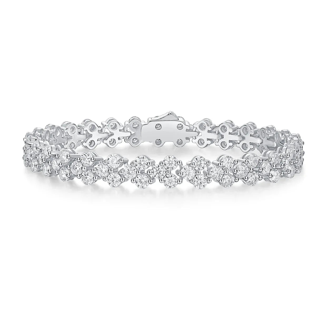 Kanong Luxury Fashion Mossan Diamond S925 Silver Bracelet - AURIEVAA