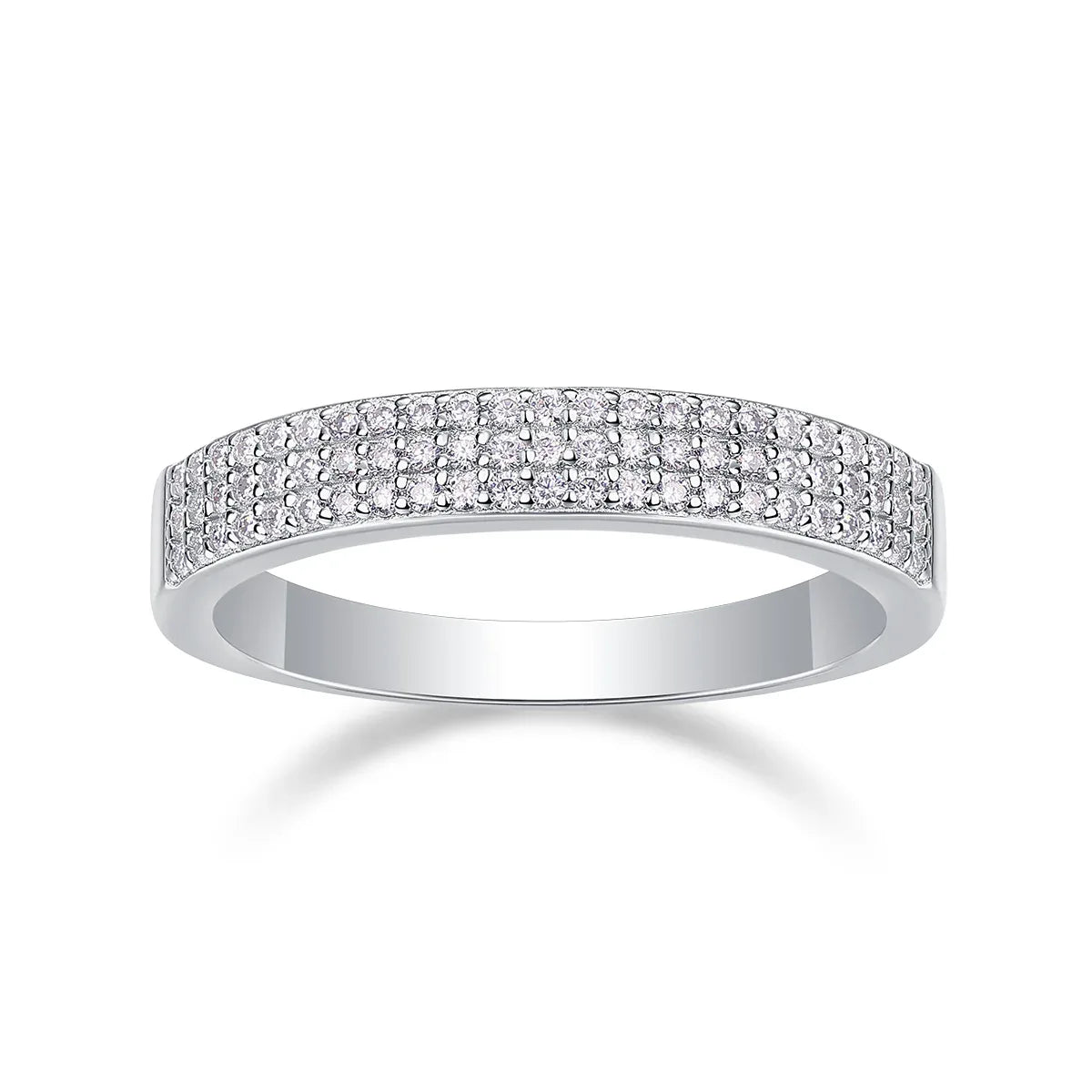 Dancing Gracefully - A Wedding Ring Set With Top-quality Moissanite S925 Silver And Platinum-plated Diamond. The Ring Can Be Tested With A Diamond Pen In Yellow Gold And Rose Gold - AURIEVAA